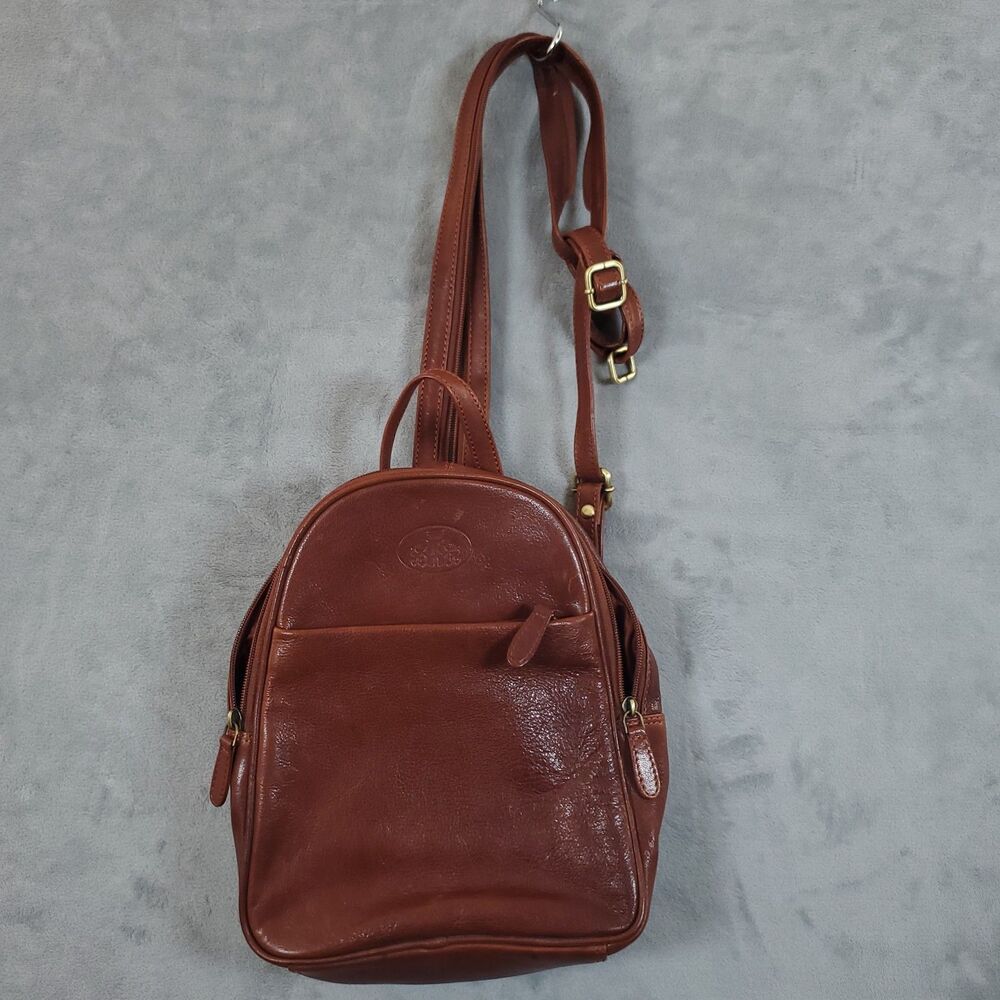Rowallan Hand Made Fin Genuine Leather Women's Backpack Brown